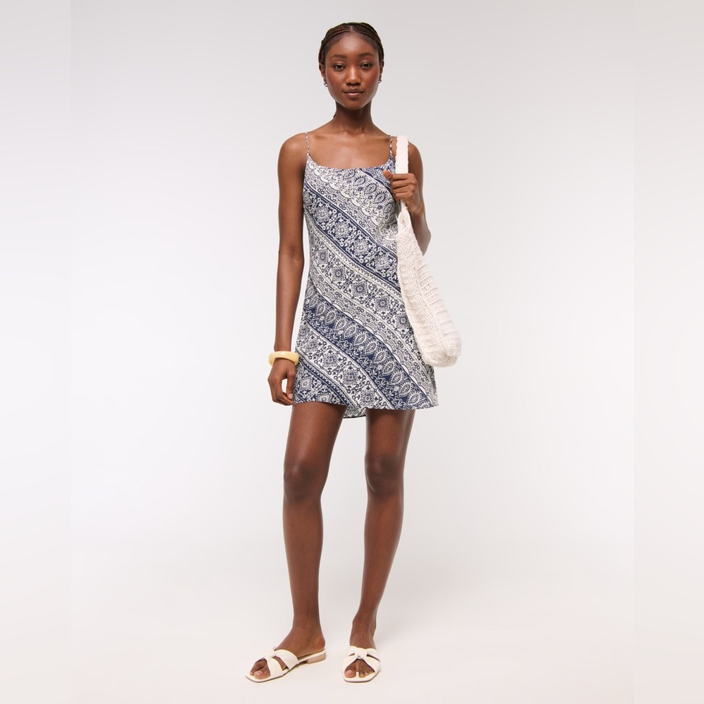 Abercrombie & Fitch Blue and White Mini Dress